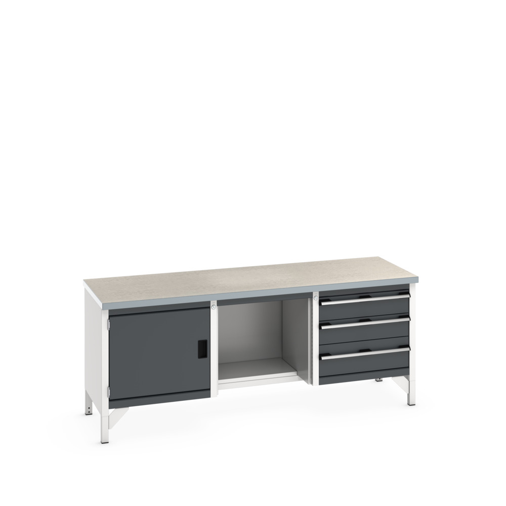 41002072.19V - cubio KWB-2078-3.8 KWB arbejdsbord (Lino